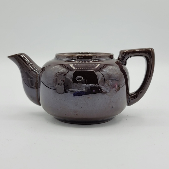 Japanese Dark Glaze Stoneware Tea for One Teapot 1940s-1950s Mid-Century Vintage - Picture 3 of 8